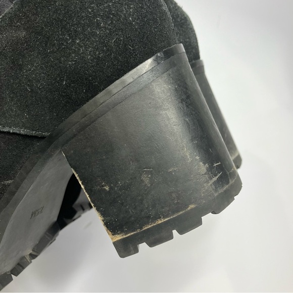 Jeffrey Campbell Havanas last KIDDO black suede block heel Oxford shoes size 7.5 - Picture 7 of 12